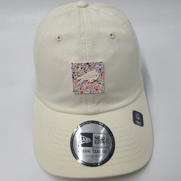 Women Buffalo Bills Hat Strapback New Era Cream Floral Patch NFL Casual Classic